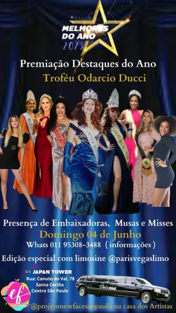 Projeto New Face entrega “Troféu Odarcio Ducci” a personalidades do ano, em noite de gala, em São Paulo