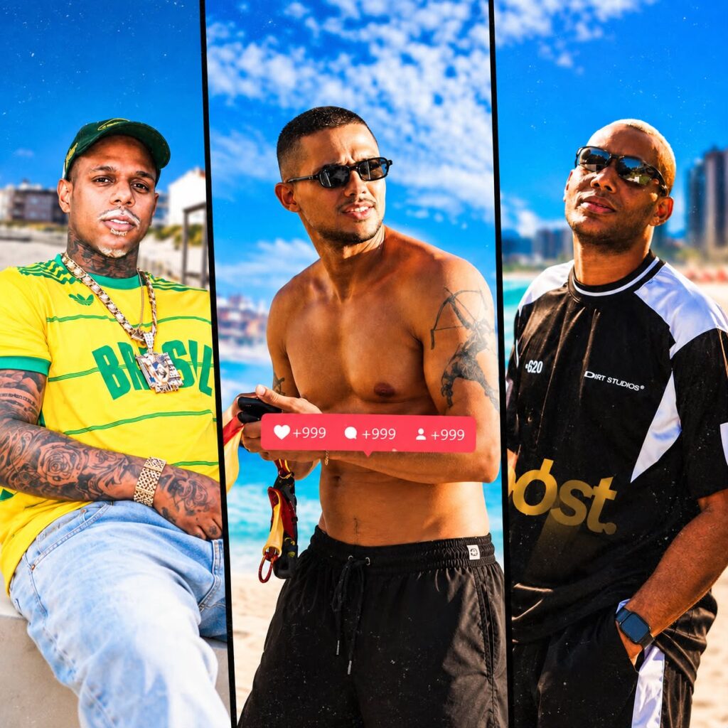 Guga Meyra aparece ao lado de Oh Polêmico e MC GW durante divulgação da música "Dump do Verão", novo lançamento do EP Cheirinho de Verão.