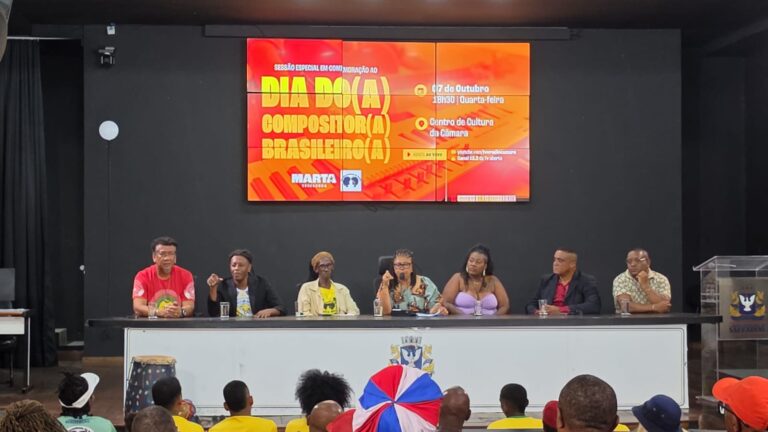 Sessão especial na Câmara Municipal de Salvador homenageia compositores baianos e destaca a importância dos direitos autorais e da valorização profissional.