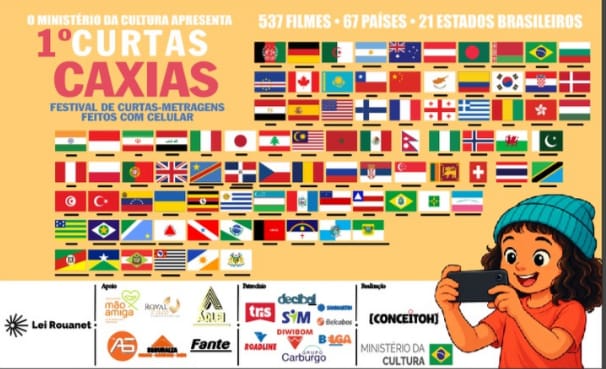 Cerimônia de premiação da primeira edição do Festival Internacional Curtas Caxias, realizada em Caxias do Sul, na Serra Gaúcha.
